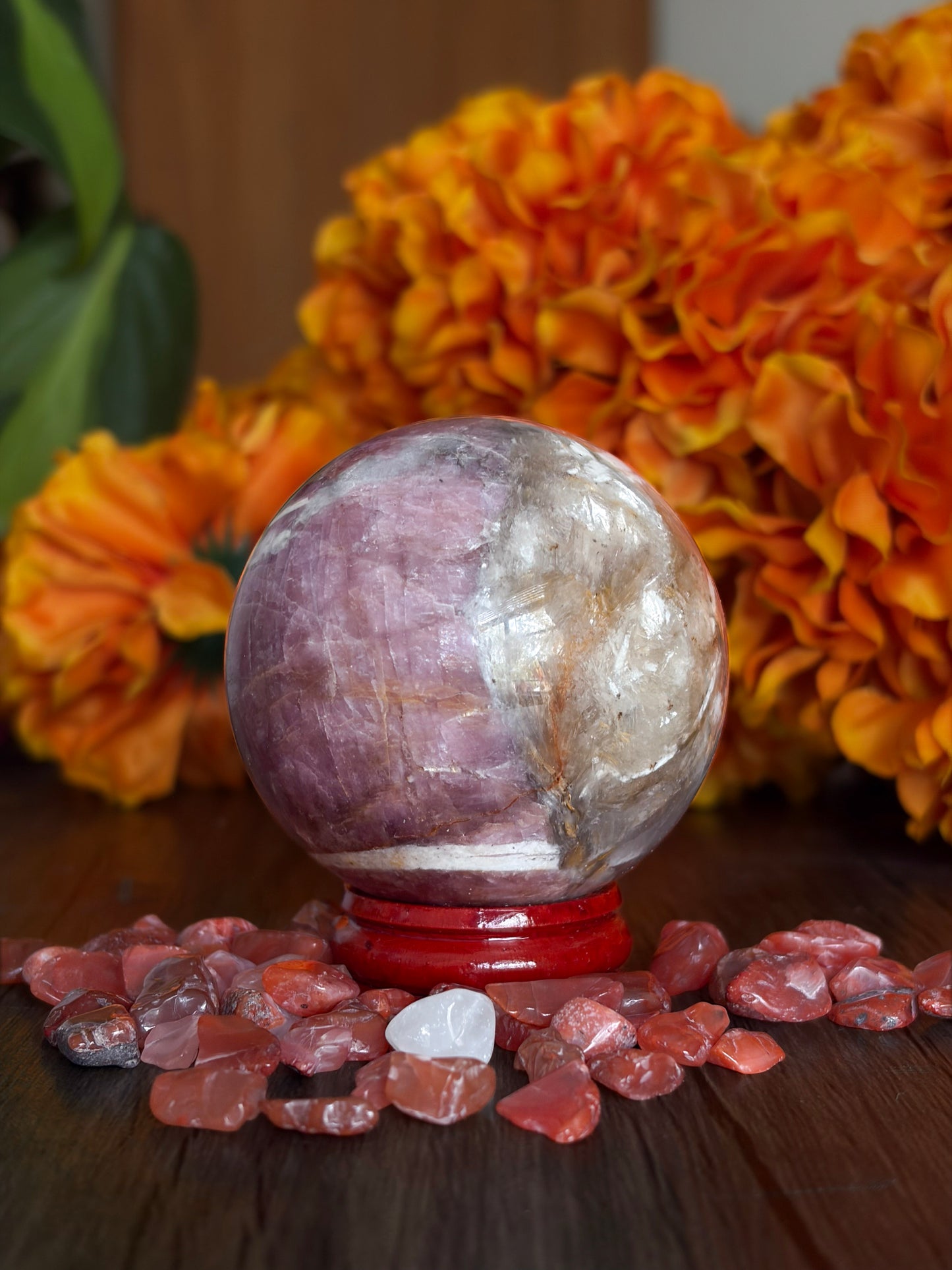 Pink Tourmaline Spheres for Emotional Healing, Heart Support & Compassion