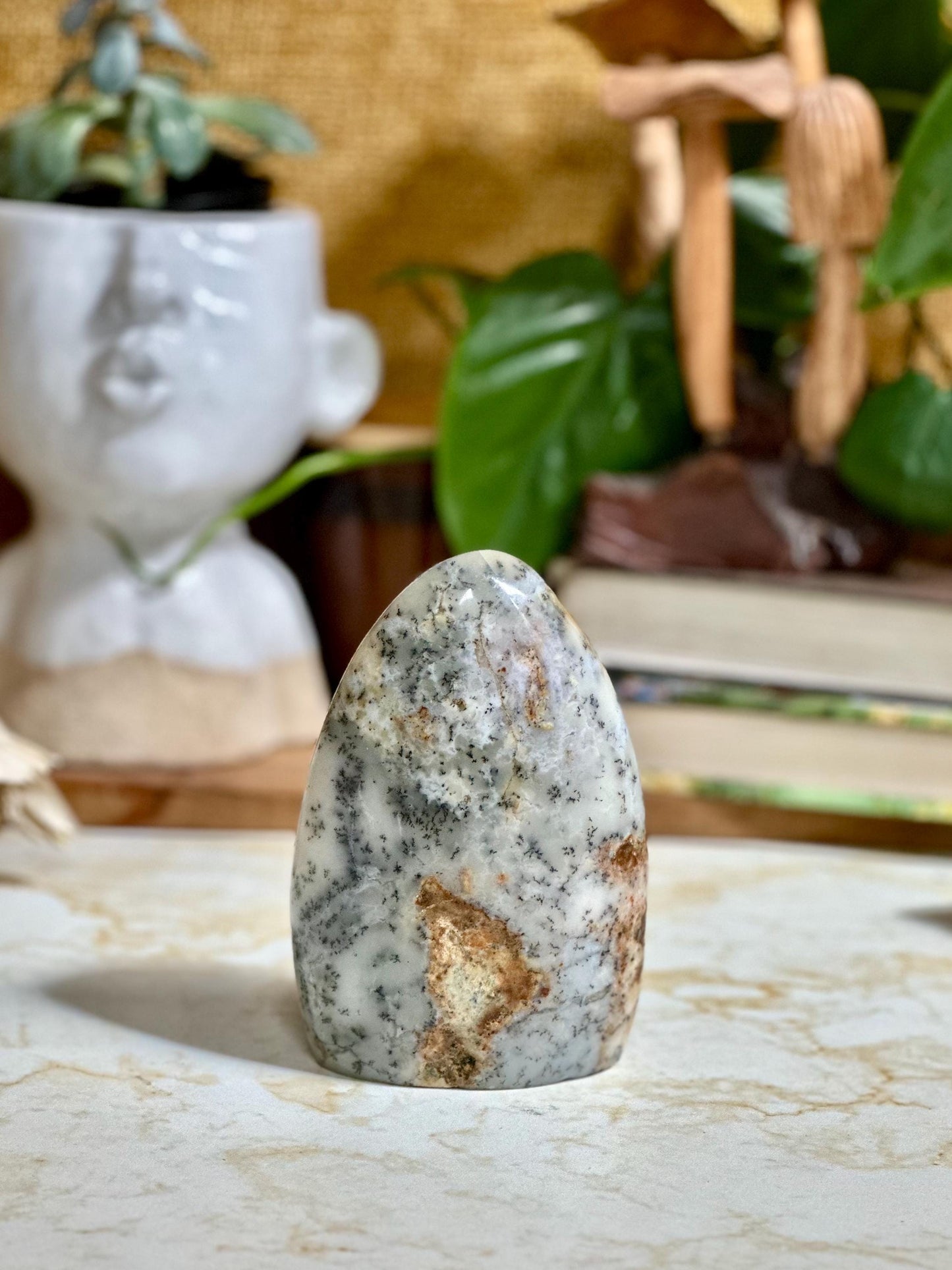 Dendritic Opal Freeform for Inner Growth, Clarity, & Shadow Work