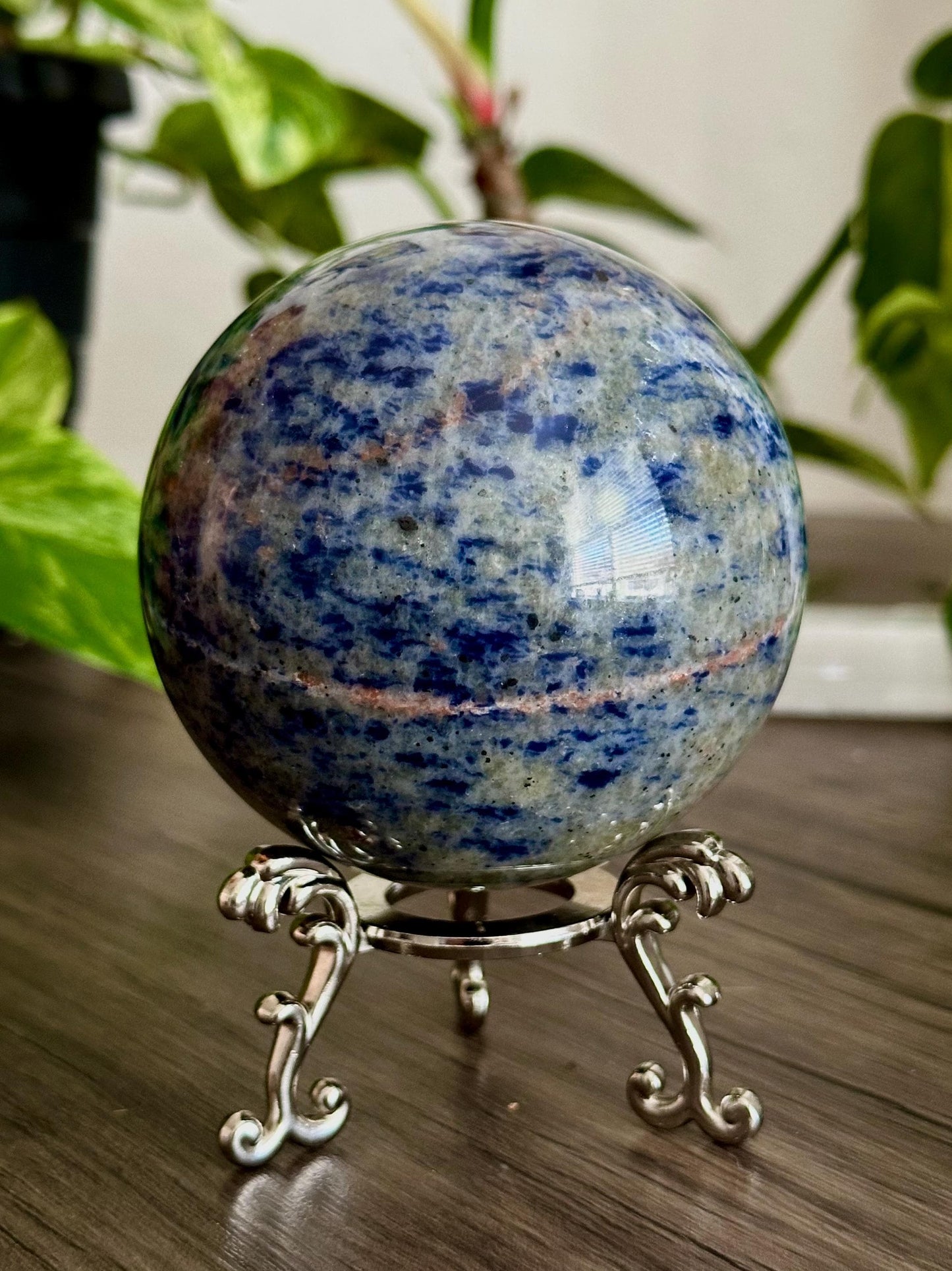 Sodalite Crystal Sphere Logic + Calm & Clear Communication