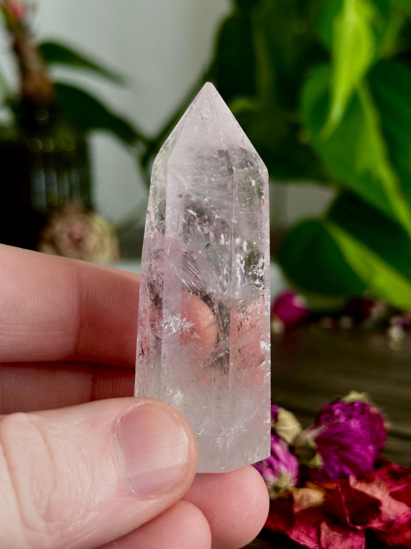 Rose Quartz Tower for Healing, Love, & Beauty - Hemlock & Honey