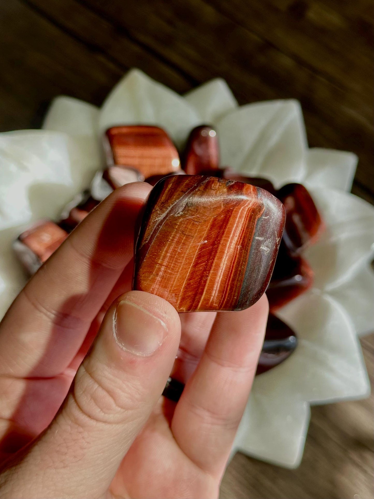 Red Tiger Eye Tumbles- Motivation, Strength & Action