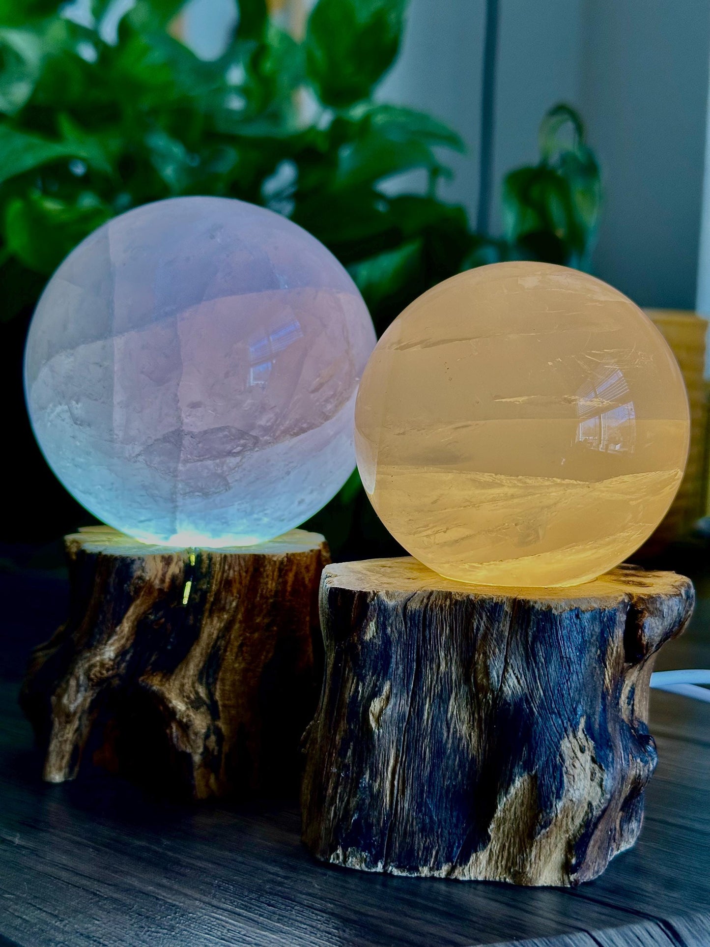 Rose Quartz Sphere for Healing, Love, & Beauty - Hemlock & Honey