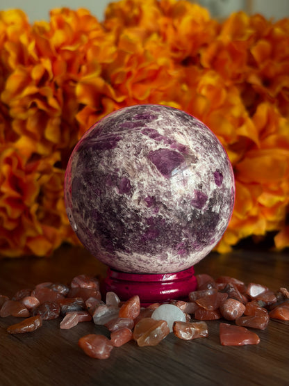 Pink Tourmaline Spheres for Emotional Healing, Heart Support & Compassion