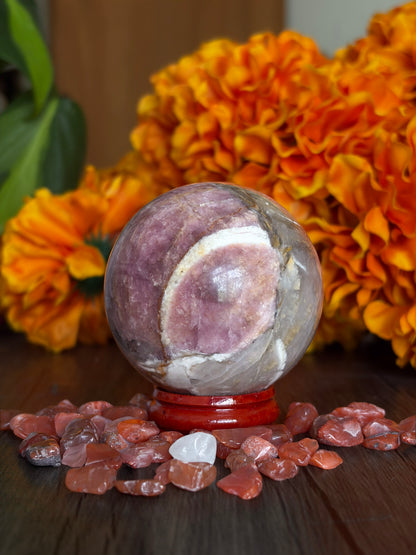 Pink Tourmaline Spheres for Emotional Healing, Heart Support & Compassion