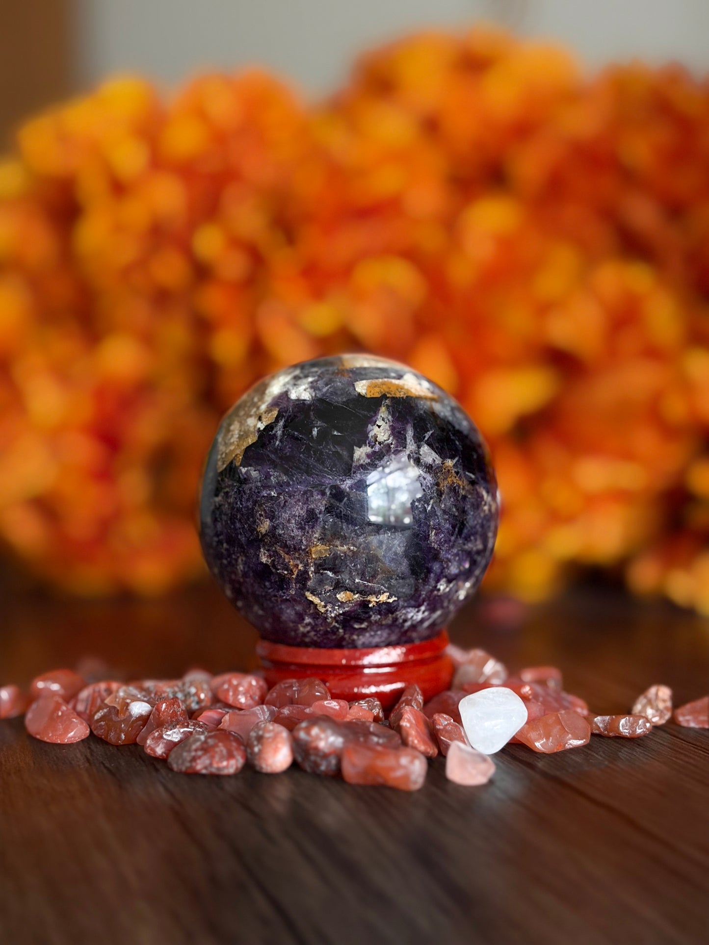 Black Rose Fluorite (UV Reactive) for Awareness, Insight & Energetic Organization