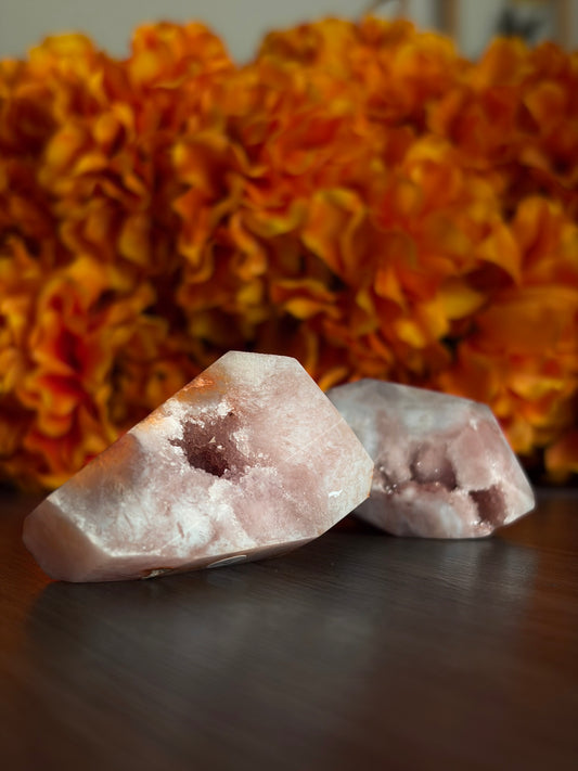 Flower Agate Druzy for Emotional Balance, Transformation, & Growth