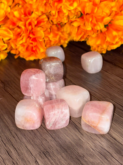Rose Quartz Cubes for Healing, Love, & Beauty