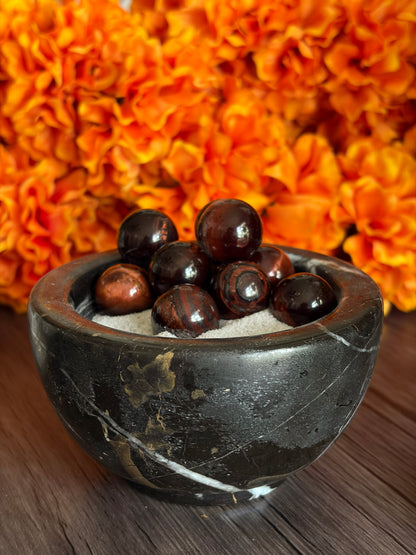 Red Tiger's Eye Mini-Sphere for Motivation, Strength & Action