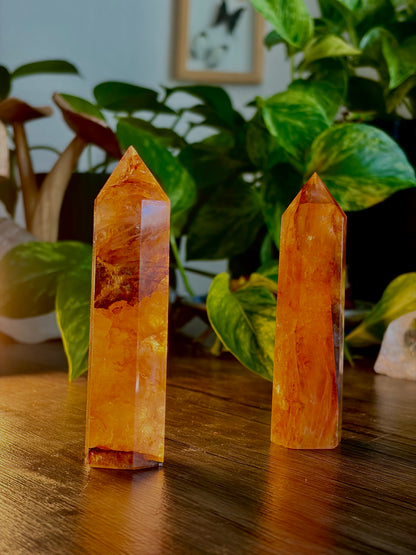 Golden Healer Quartz Tower - Renewal, Healing & Cleansing - Hemlock & Honey