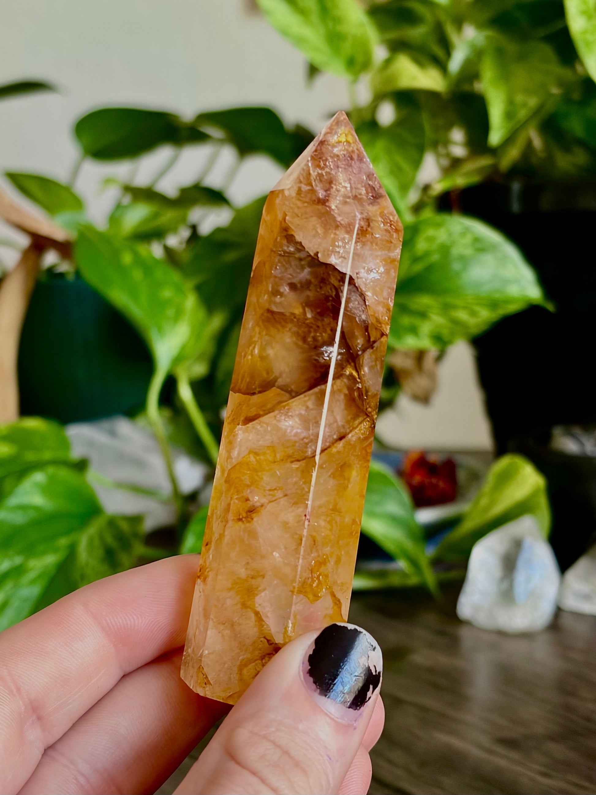 Golden Healer Quartz Tower - Renewal, Healing & Cleansing - Hemlock & Honey