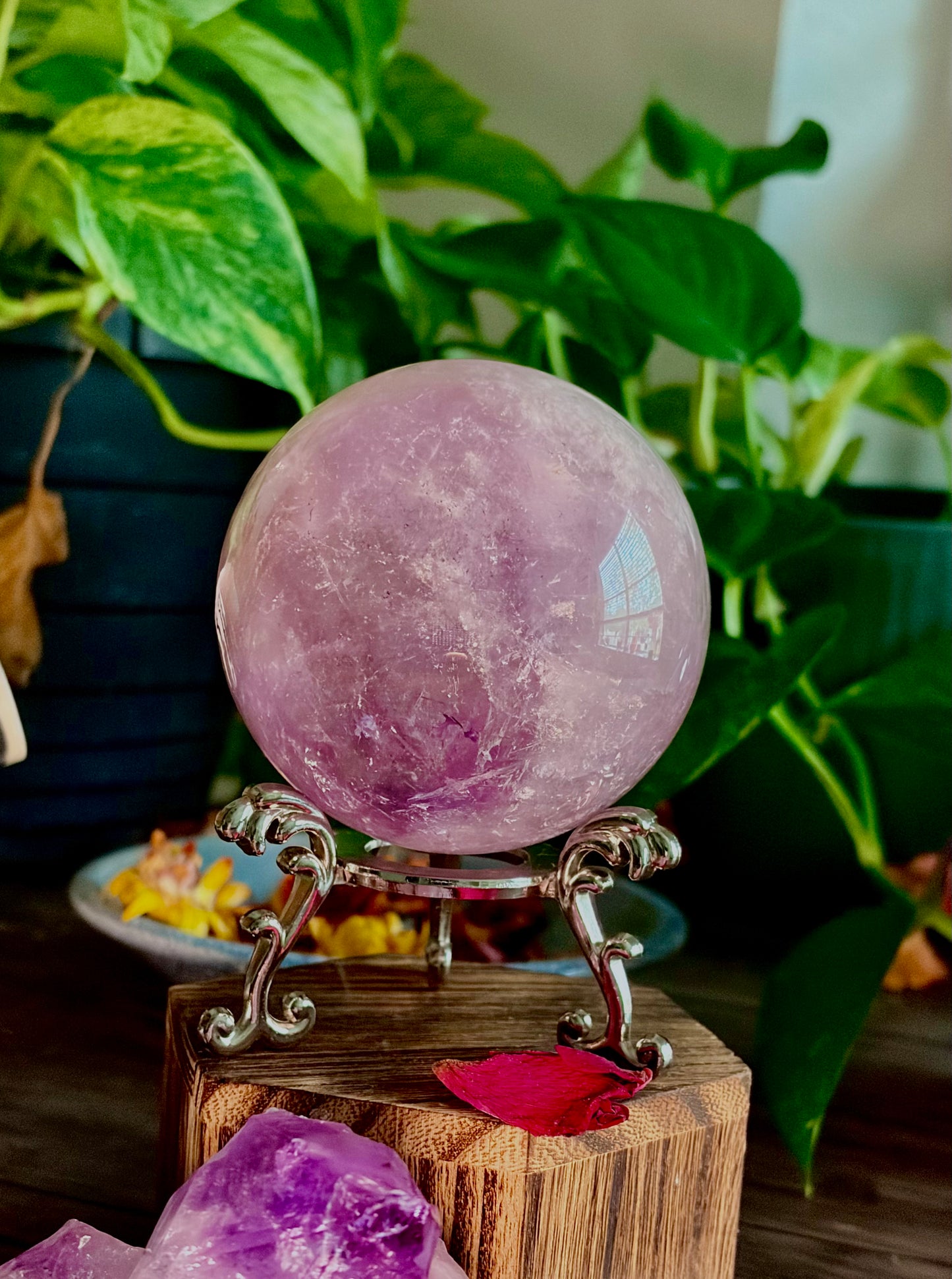 Amethyst Spheres- Dream Amethyst, Brazilian Amethyst for Growth, Grounding and Renewal