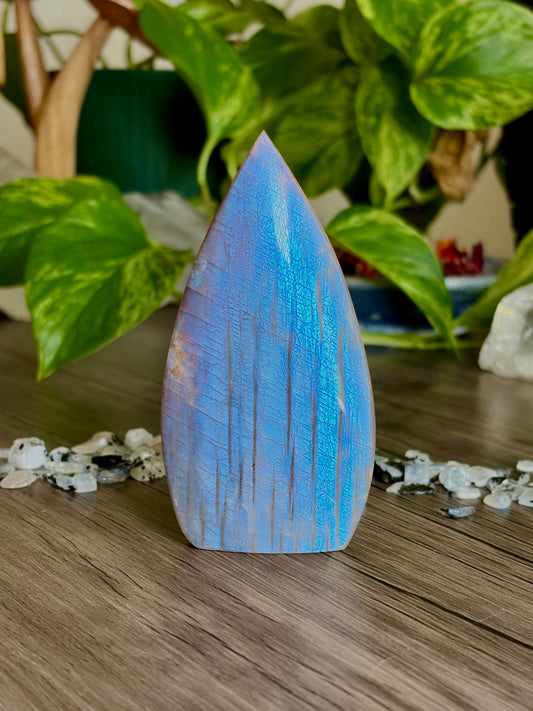 Moonstone / Sunstone Combo Teardrop Freeform- Confidence, Balance, Intuition