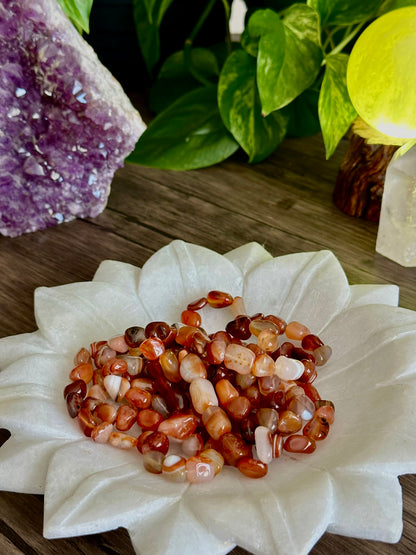Carnelian Crystal Bracelet for Creativity, Vitality, & Motivation