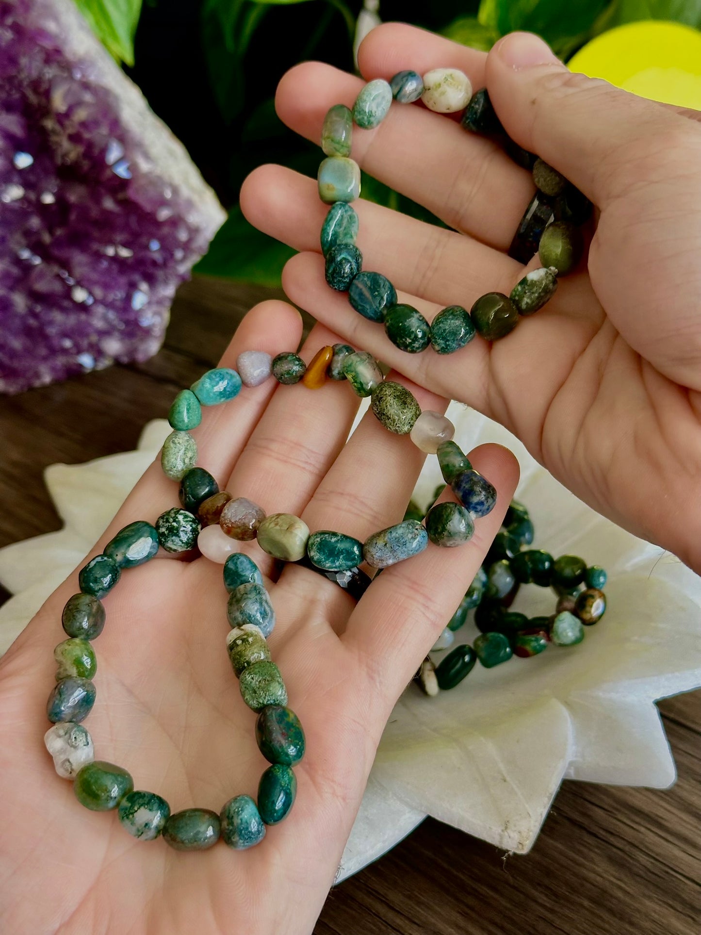 Ocean Jasper Crystal Bracelet for Emotional Balance, Healing, and Resilience - Hemlock & Honey