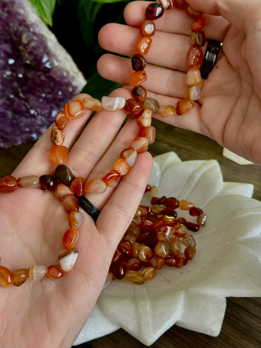Carnelian Crystal Bracelet for Creativity, Vitality, & Motivation