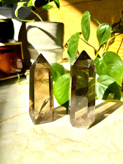 Grade A Smoky Quartz Towers