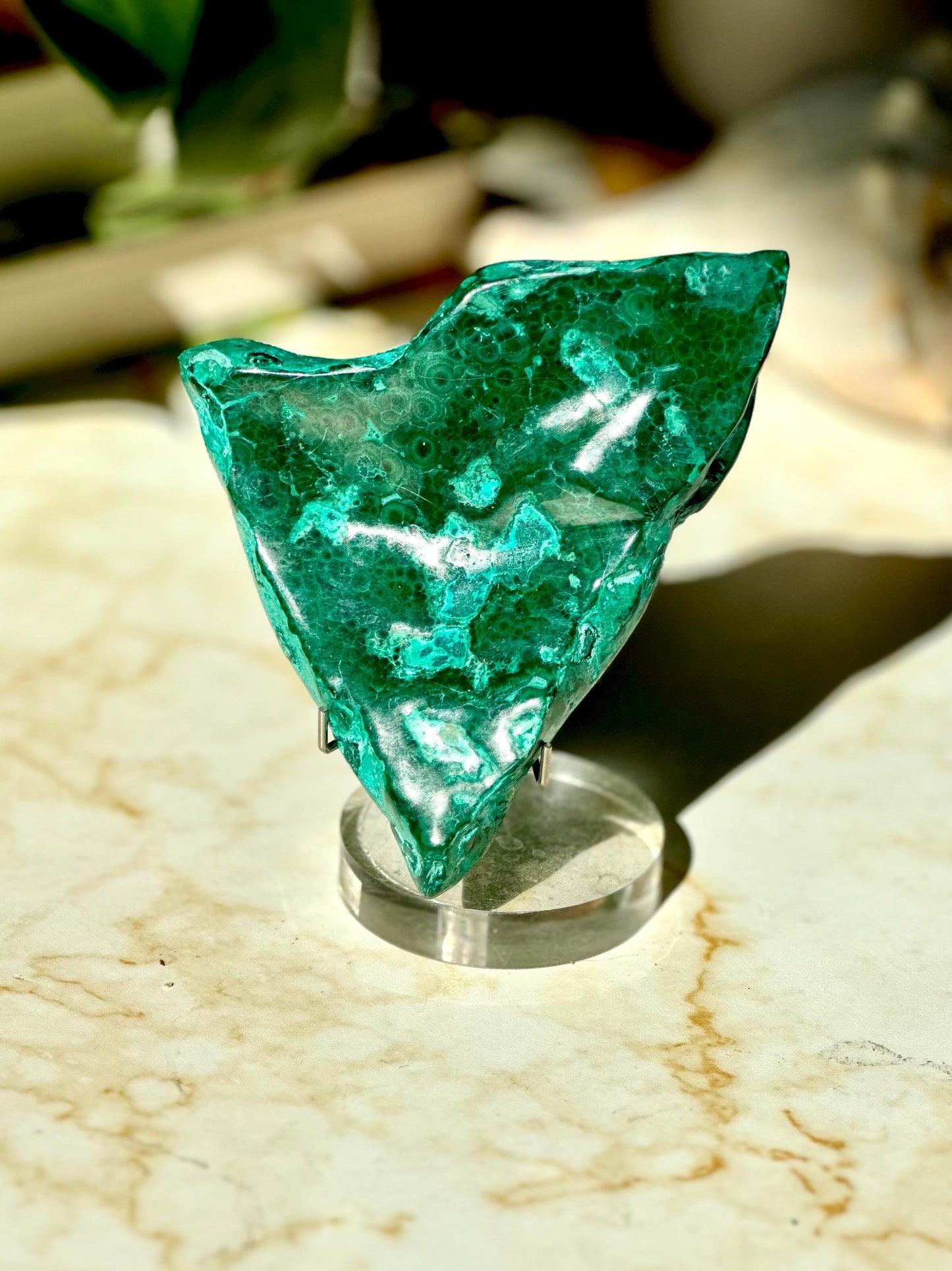 Malachite with Chrysocolla for Protection, Transformation, and Healing