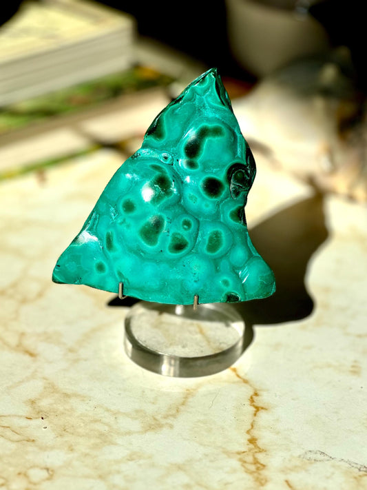 Malachite with Chrysocolla for Protection, Transformation, and Healing