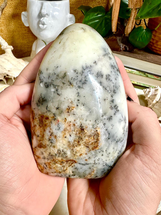 Dendritic Opal Freeform for Inner Growth, Clarity, & Shadow Work