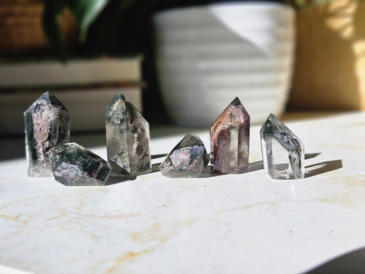 Lodolite Garden Quartz Mini Tower-Crystal: Spirit Travel, Past Life Exploration, & Meditation