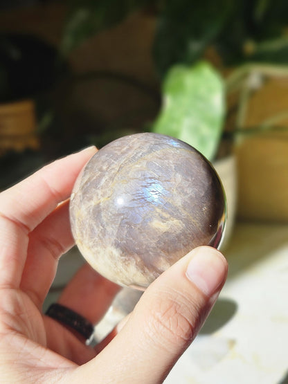 Sunstone + Moonstone Sphere for Confidence, Intuition, & Emotional Alignment