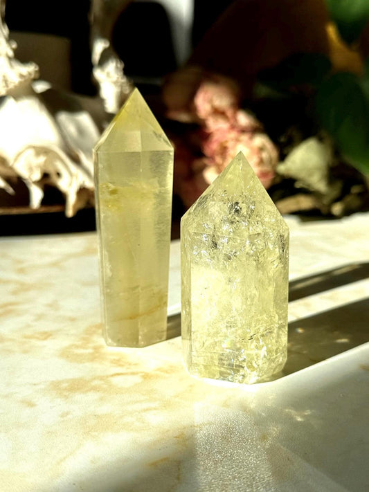 High Clarity Citrine Tower for Abundance, Joy & Manifestation