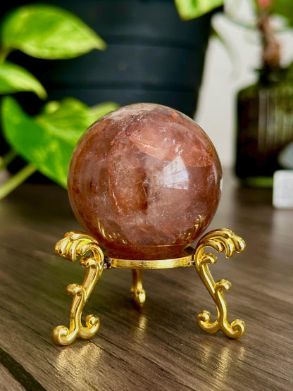 Fire Quartz / Hematoid sphere for Transmutation Wards, Protection, & Grounding
