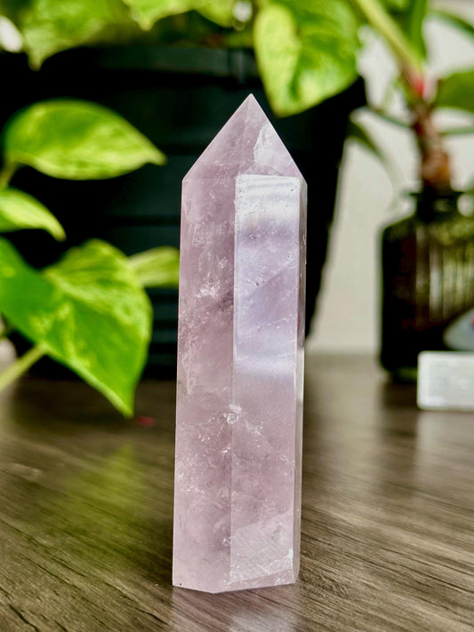 Rose Quartz Tower for Healing, Love, & Beauty
