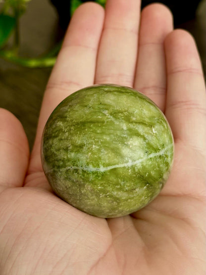 Septarian Crystal Sphere Grounding +Harmony & Healing - Hemlock & Honey