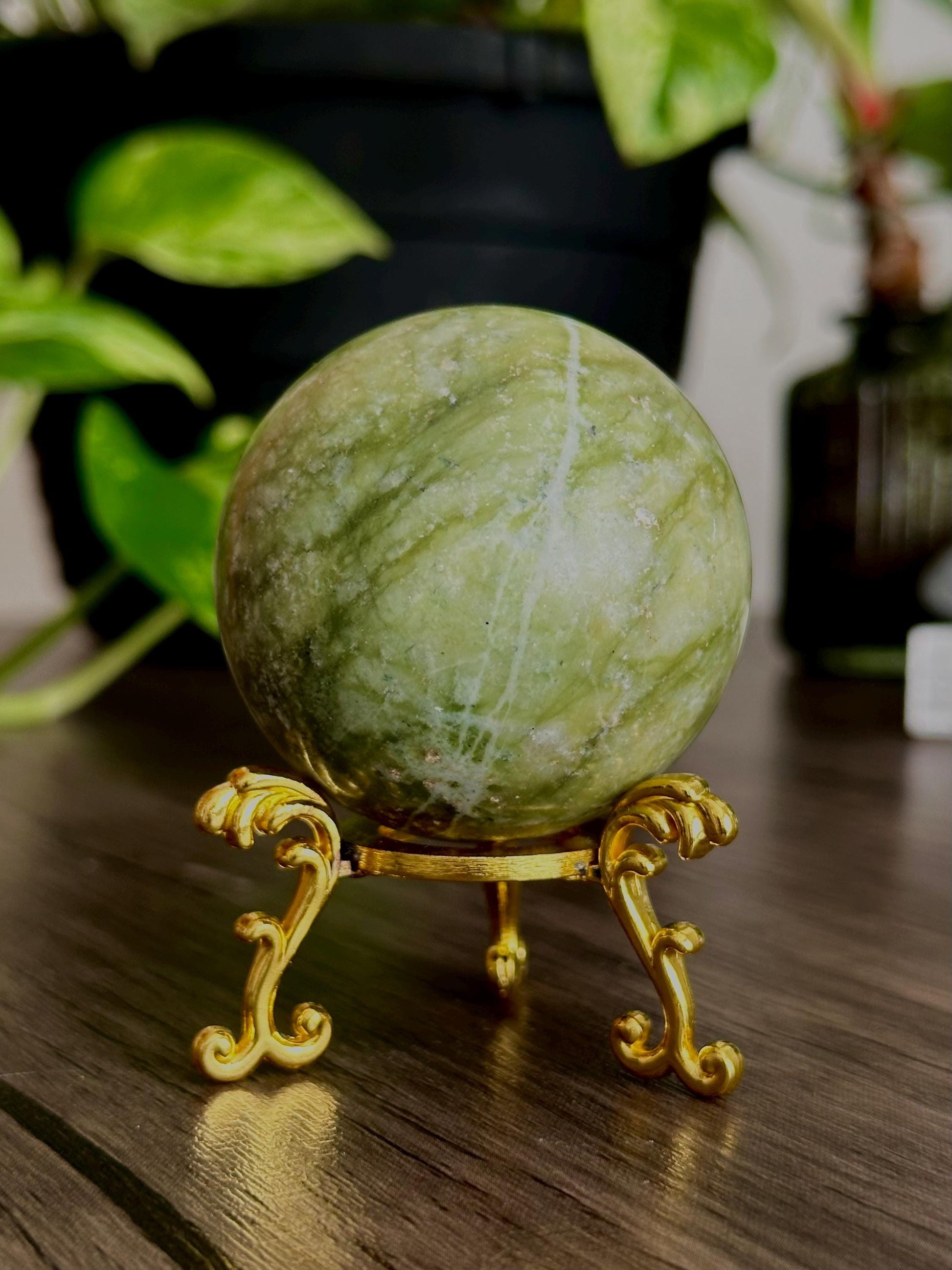 Septarian Crystal Sphere Grounding +Harmony & Healing - Hemlock & Honey