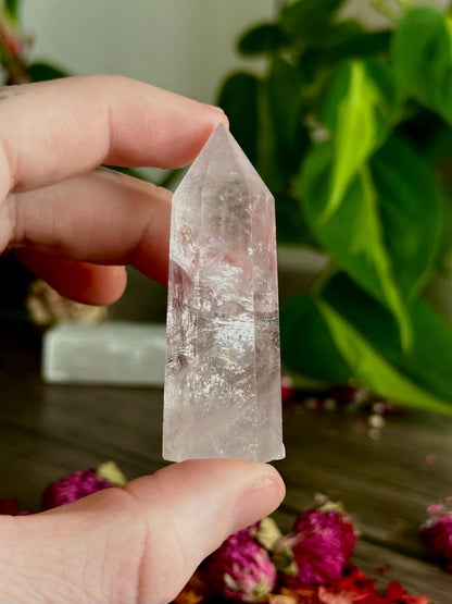Rose Quartz Tower for Healing, Love, & Beauty - Hemlock & Honey