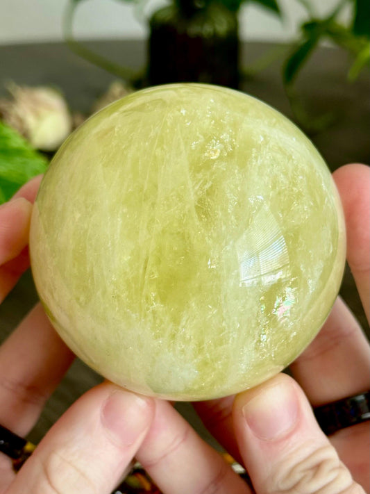 Natural Citrine Sphere for Abundance, Joy & Manifestation