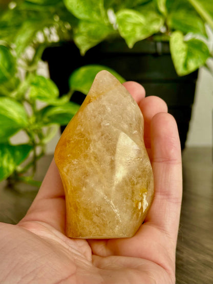 Golden Healer Quartz Flame for Ancestral Healing, Cleansing, & Release