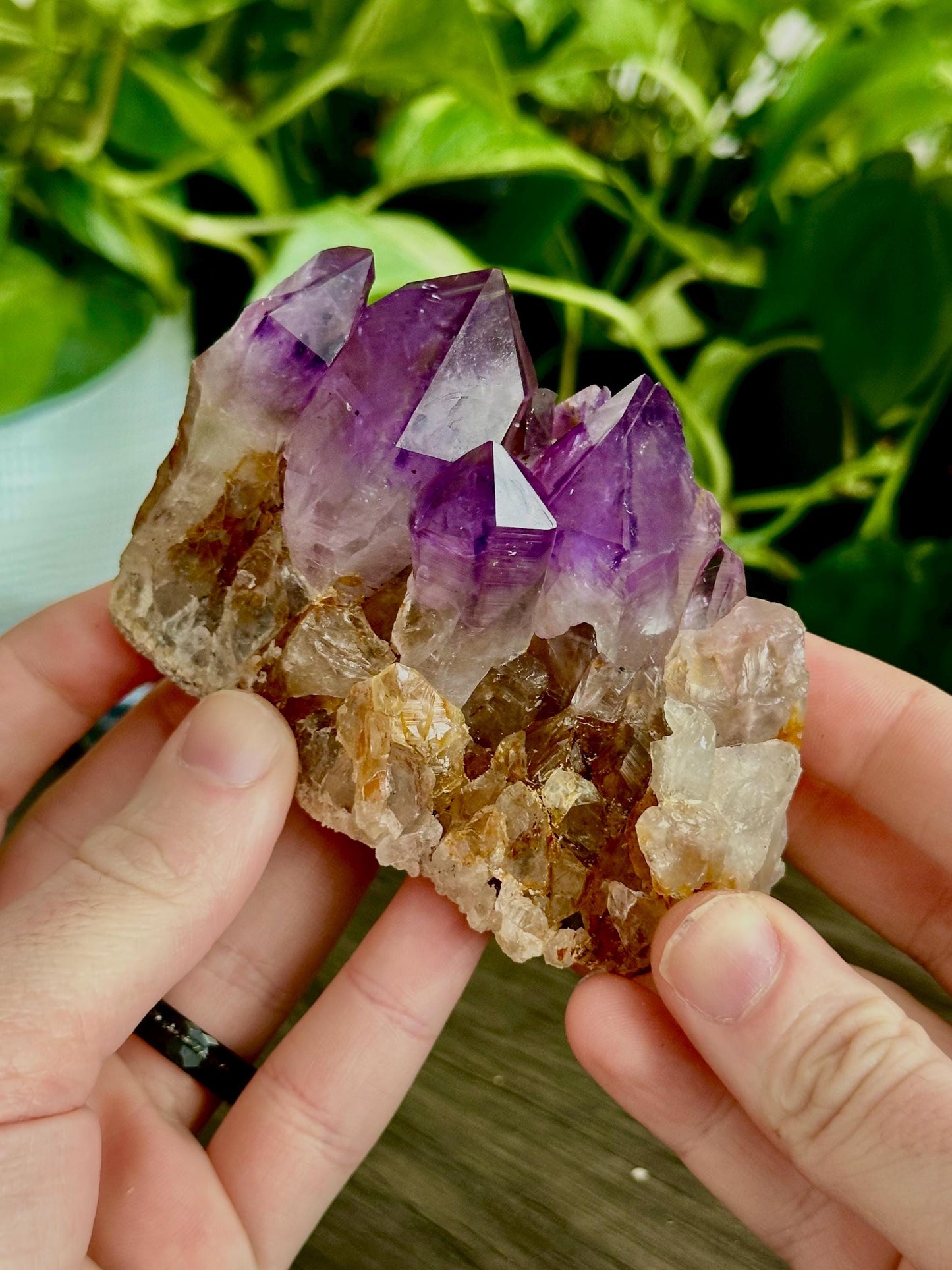 Deep Purple Brazilian Amethyst Cluster- Spiritual protection, Intuition & Calming Energy