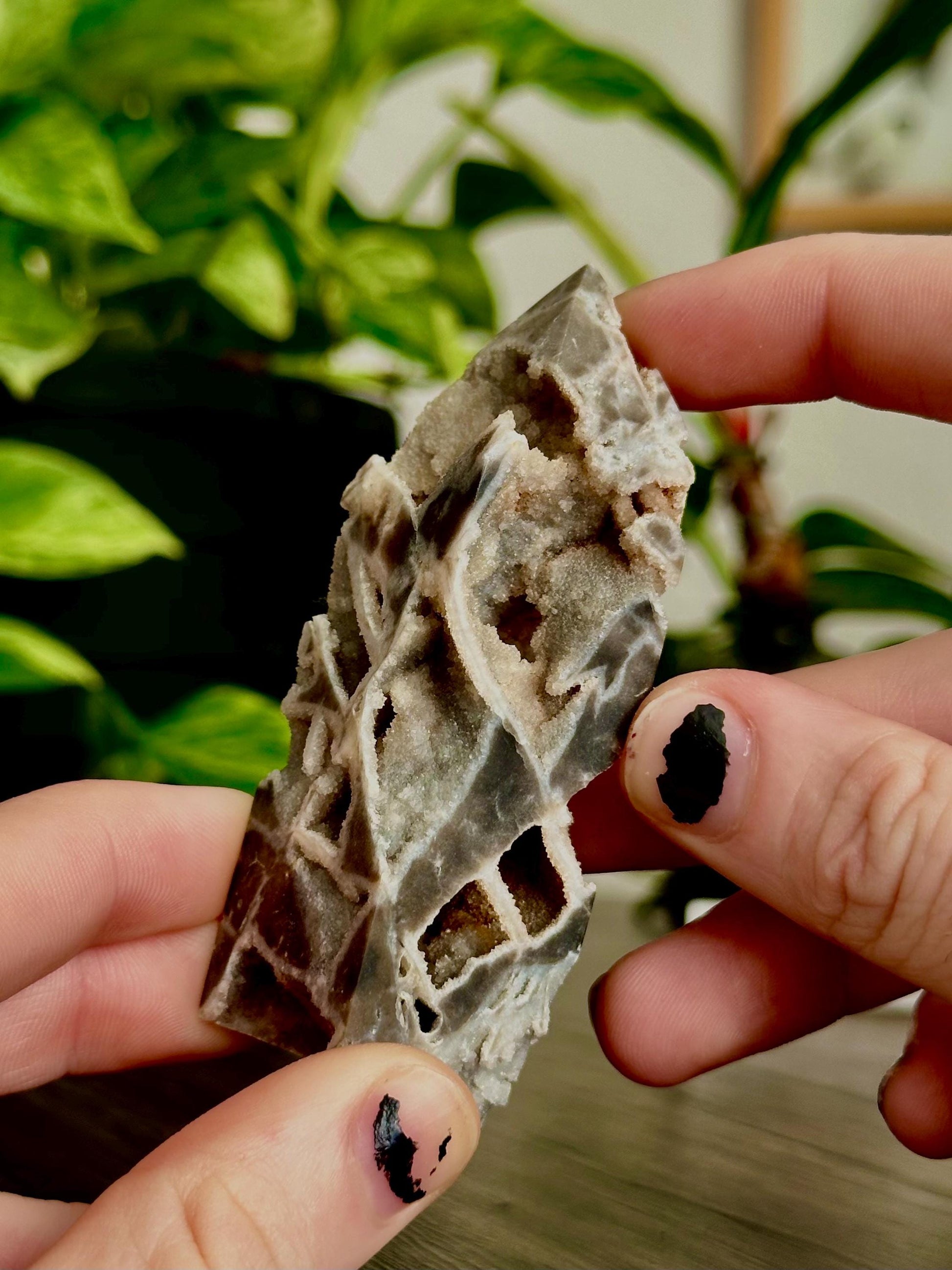 Sphalerite Druzy Tower For Burnout Recovery, Energy regulation + Grounding - Hemlock & Honey
