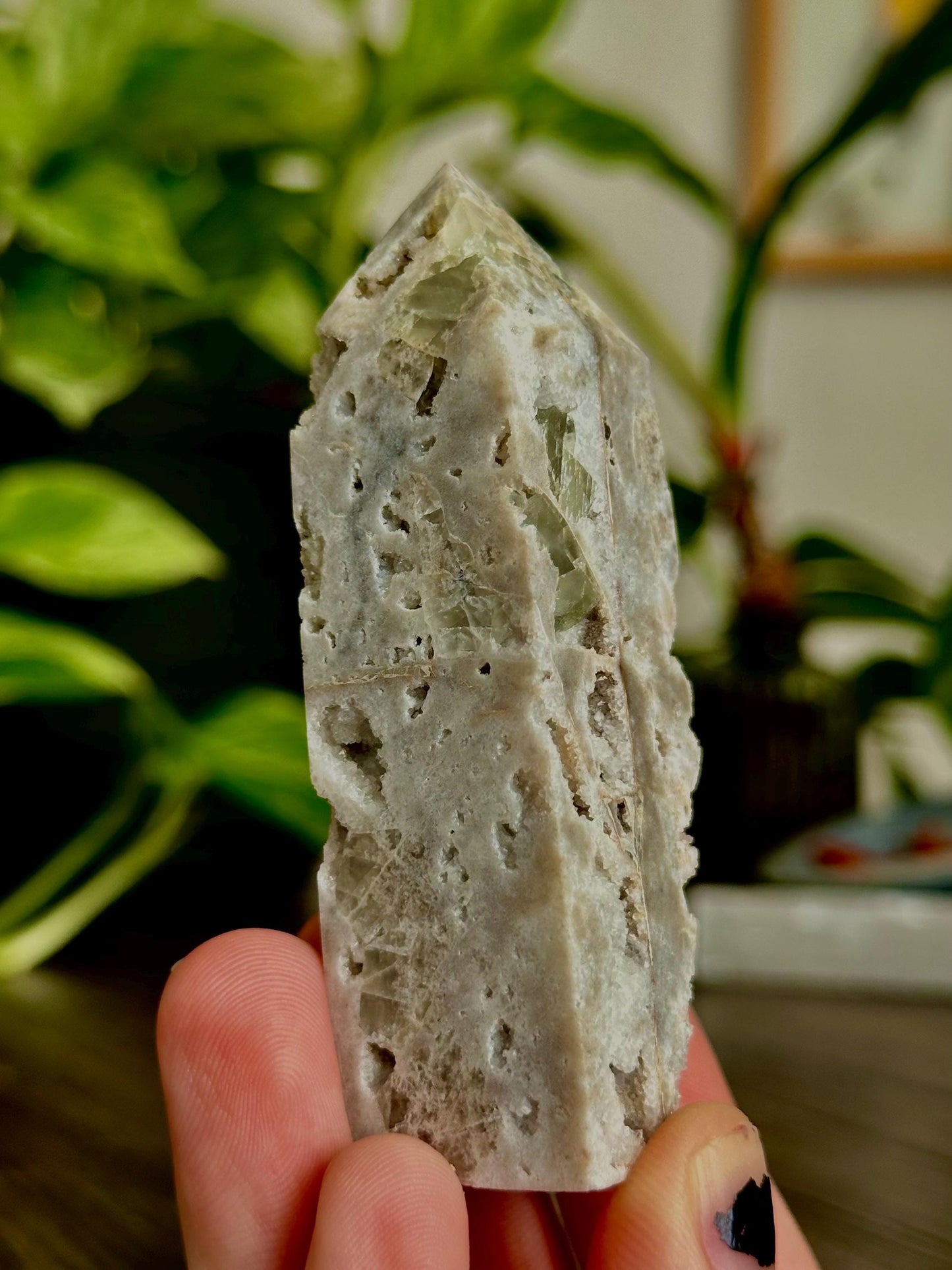 Sphalerite Druzy Tower For Burnout Recovery, Energy regulation + Grounding - Hemlock & Honey