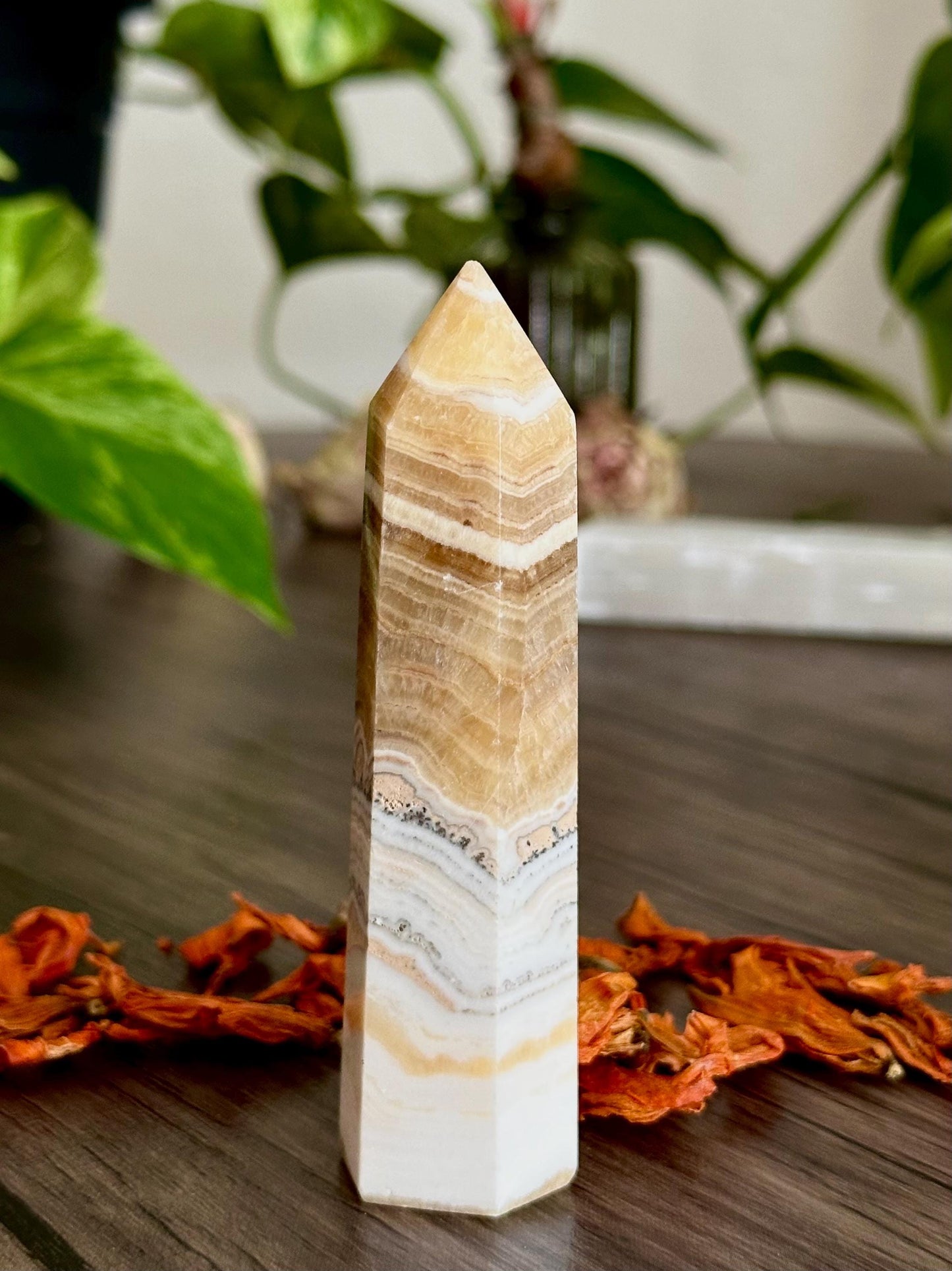 Yellow Calcite Tower- Clarity & Confidence