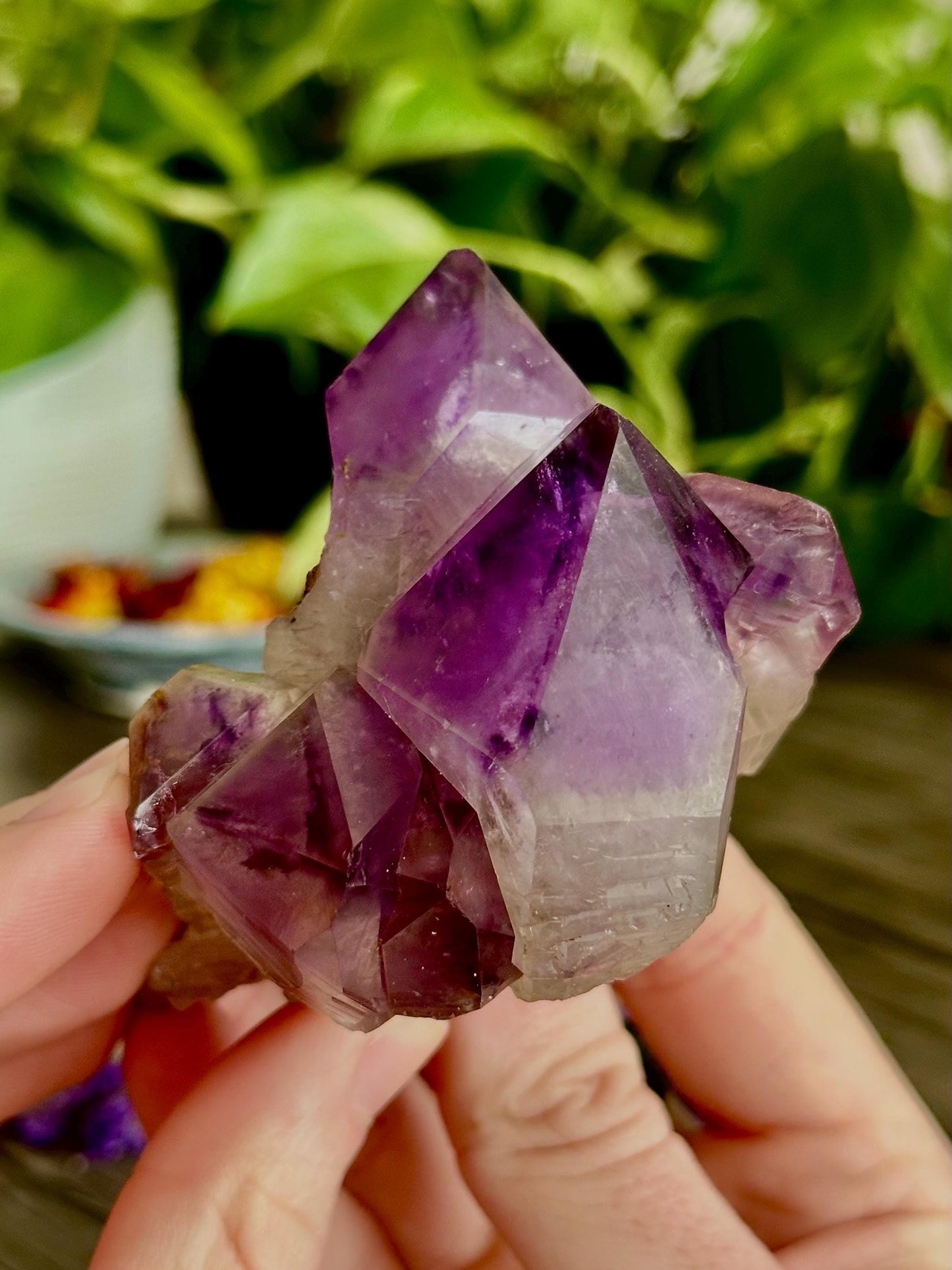 Deep Purple Brazilian Amethyst Cluster- Spiritual protection, Intuition & Calming Energy