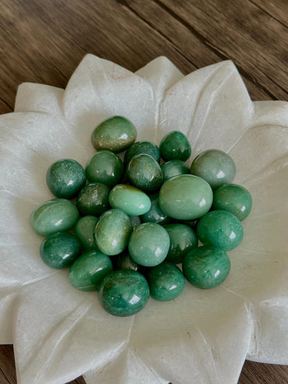 Green Aventurine Tumbles- Luck, Growth, Abundance/Money & Opportunity