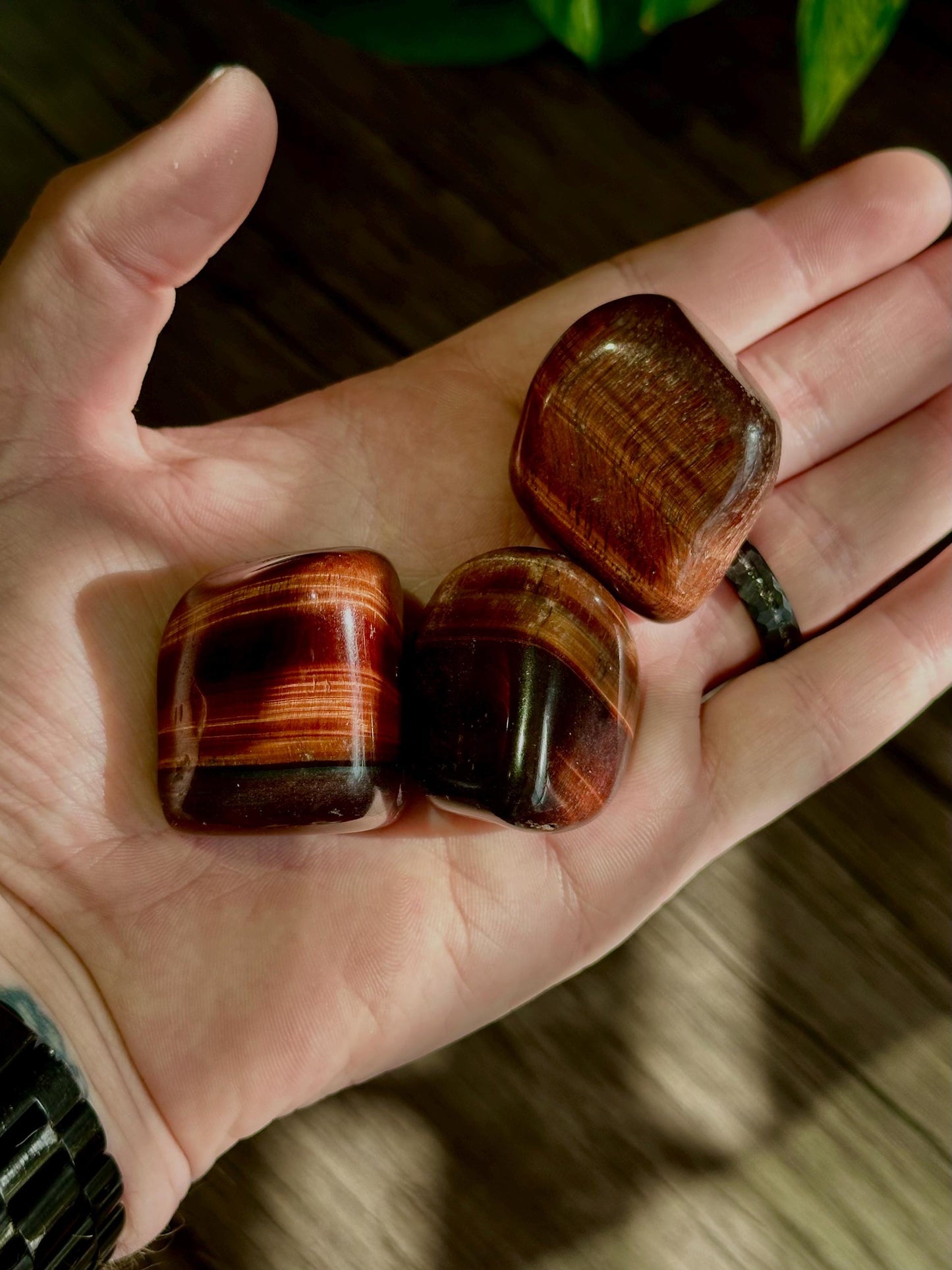 Red Tiger Eye Tumbles- Motivation, Strength & Action