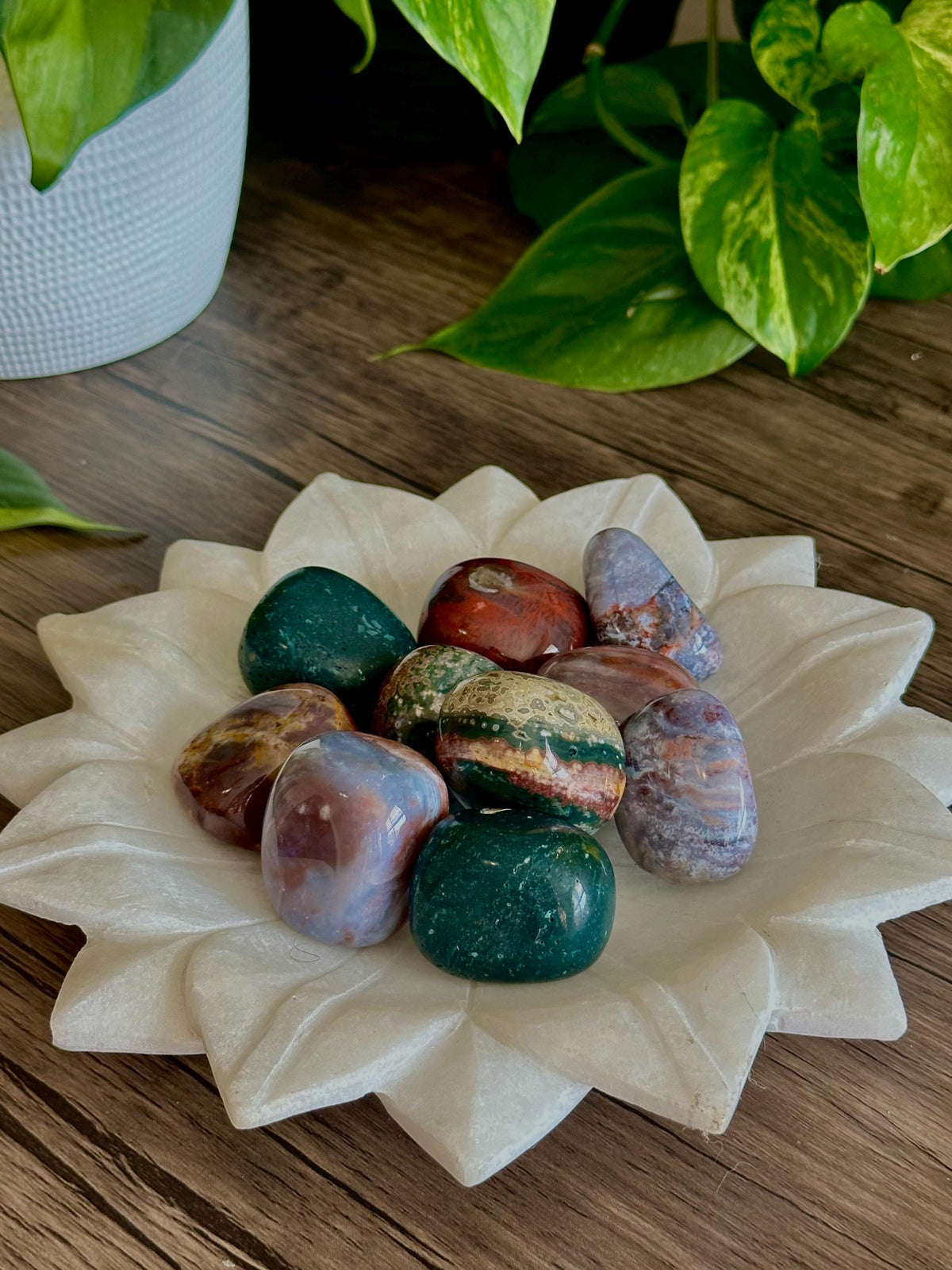 Flow Jasper Ocean Jasper Tumbles- Emotional healing, Flow & Reflection – Hemlock ...
