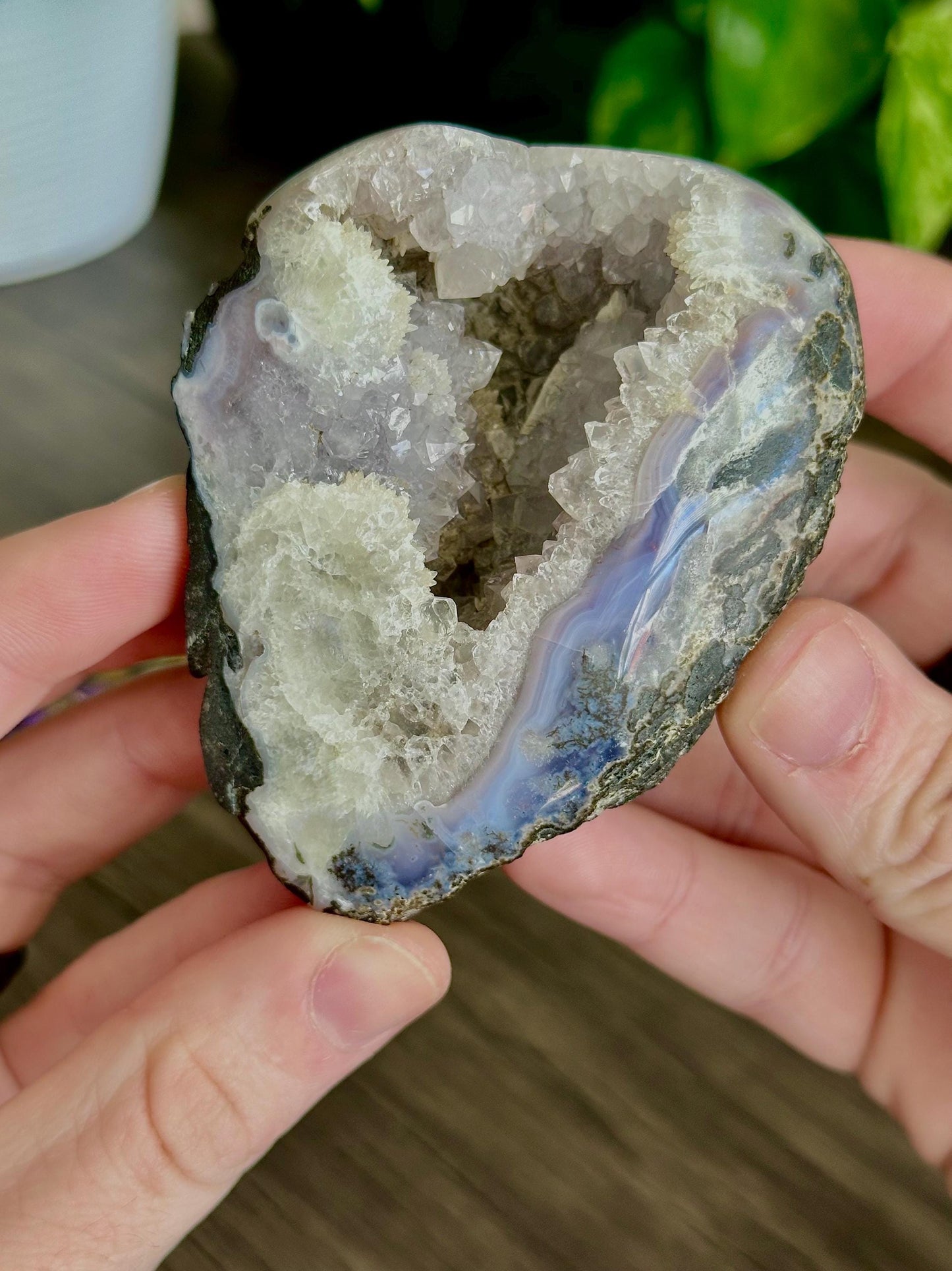 Purple Moss Agate Druzy- Gentle transformation, Emotional growth, Patience