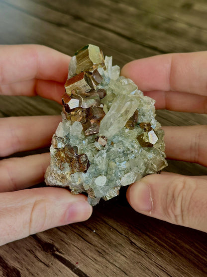 Pyrite & Quartz Cluster -BEAUTIFUL- Protection, Balance/ Amplification