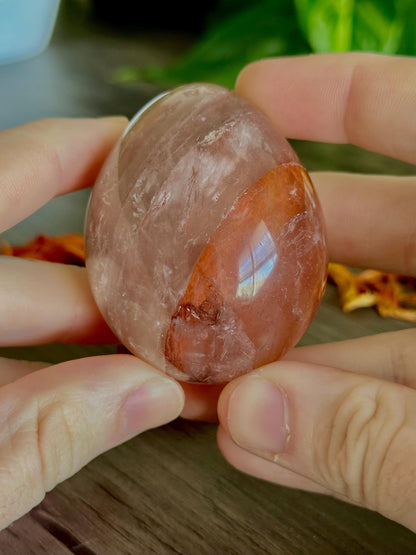 Fire Quartz Hematoid Egg for Transmutation, Protection & Grounding