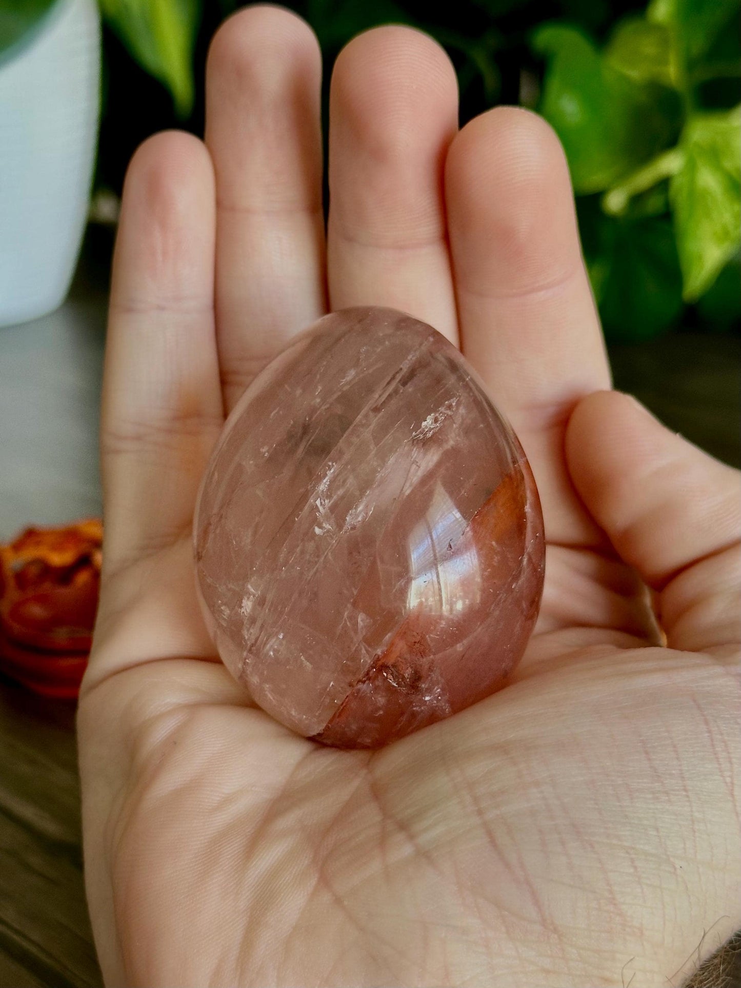 Fire Quartz Hematoid Egg for Transmutation, Protection & Grounding