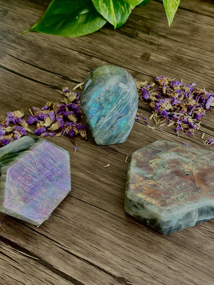 Purple / Blue Labradorite Freeforms- Intuition, balance & Awareness