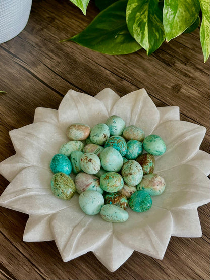 Turquoise / Chrysocolla Tumbles- Communication, Emotional Balance, Expression & Healing