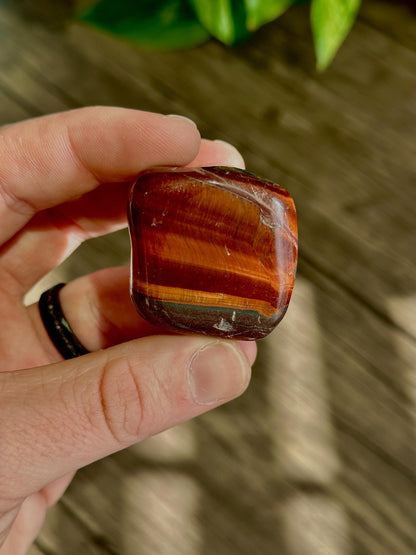 Red Tiger Eye Tumbles- Motivation, Strength & Action