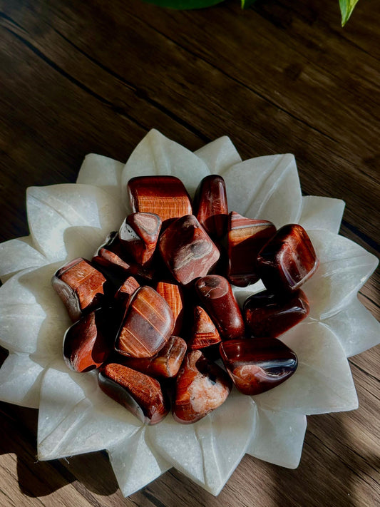 Red Tiger Eye Tumbles- Motivation, Strength & Action