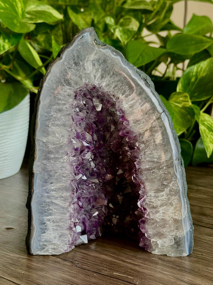 Amethyst Cathedral LG - Spiritual grounding, Home Protection/Calmness, Emotional Balance - Hemlock & Honey